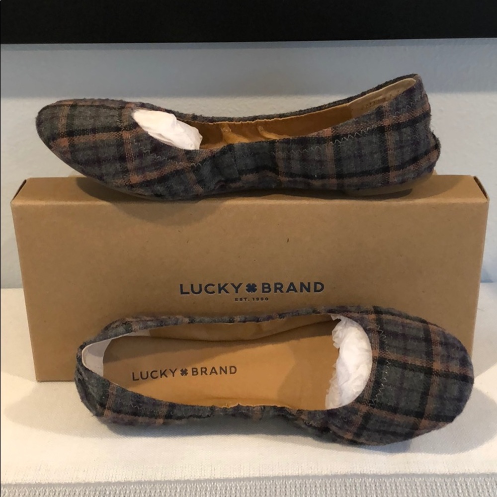 Like New - Lucky Brand Plaid Ballet Flats